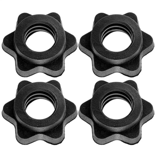 Hex Nut Dumbbell Locks for Lifting - Screw Weight Clamps for Dumbbells, 4 Hex Collars for Dumbbells, Non-Slip Weight Bar Collars, Clamp