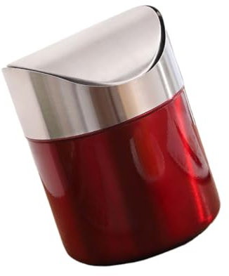 Cabilock Poubelle Acier Inoxydable Pour Bureau Compacte Avec Étui De Rangement Convient Pour Salle De Bain Cuisine Et Salon