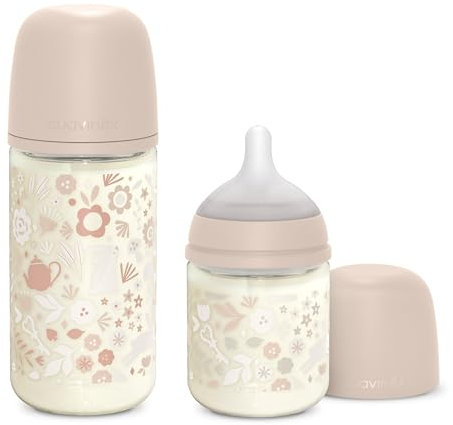 SET BIBERON VETRO SUAVINEX ROSA