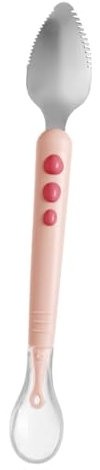 MAGICLULU Doppelkopf Babylöffel Silikon Fruchtpüree Spatel Fütterlöffel Mit Aufbewahrungsbox Trainingslöffel Für Babys Und Kleinkinder