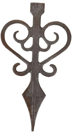 Homoyoyo Cast Iron Fence Topper Finials Pointed Gate Finial Outdoor Decorative Post Fence Decor Accessories for Garden Border