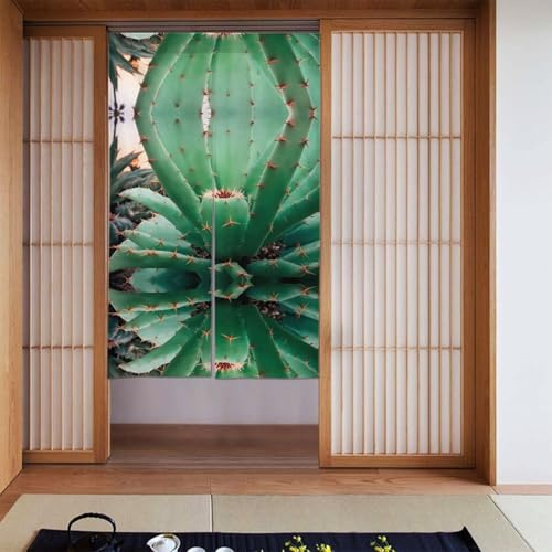 WZYWHJ Agave Kaktus-Bildervorhänge, vielseitige Raumteiler für Zuhause, Büro, Küche, Badezimmer, stilvolle und funktionale Gardine, 86,4 x 142,2 cm