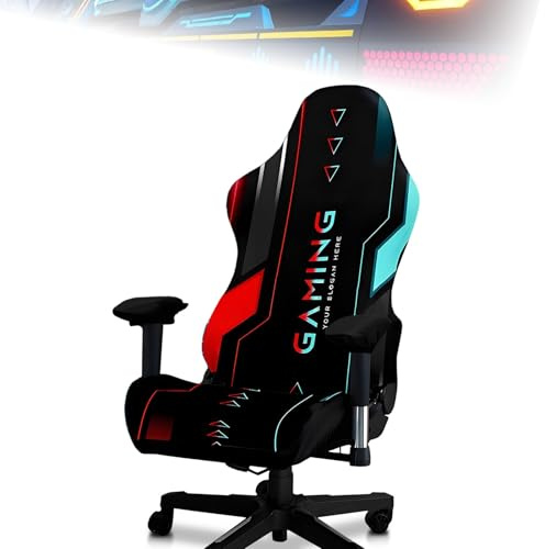 Tedkoo Fundas elásticas para sillas Gaming, con reposabrazos, para Silla de computadora, giratorias, de Oficina (sin Silla)(Gaming Motif B)