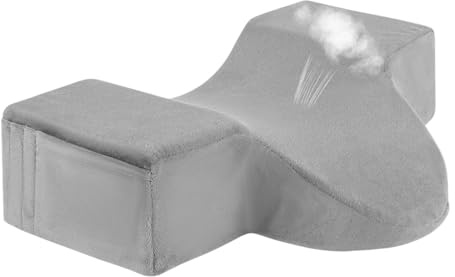 Almohada ergonómica para reposar pestañas, Almohada de extensión de pestañas de Espuma viscoelástica con Funda de Terciopelo, Soporte para Cuello y Espalda, Bolsillo Organizador de pestañas
