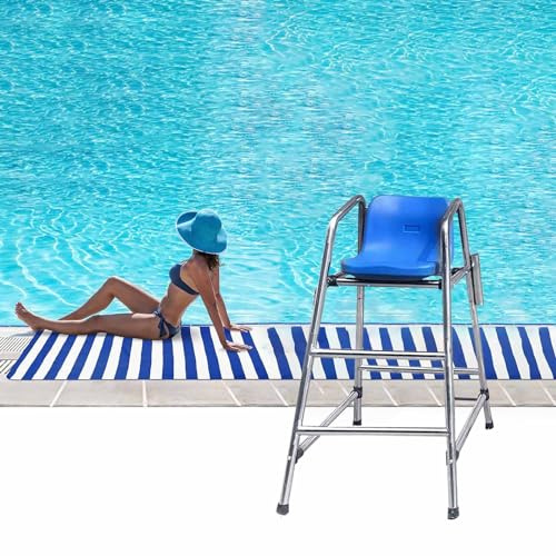 Sedia da osservazione da bagnino per piscine e parchi acquatici, design autoportante resistente in acciaio inossidabile 304 per una maggiore sicurezza e visibilità