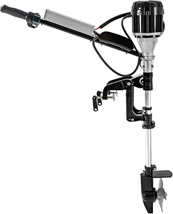 Barca elettrica fuoribordo 48 V 1000 W 5 HP Gommone motore 4800 rpm con elica tripla vite per benzina, barca da pesca gonfiabile