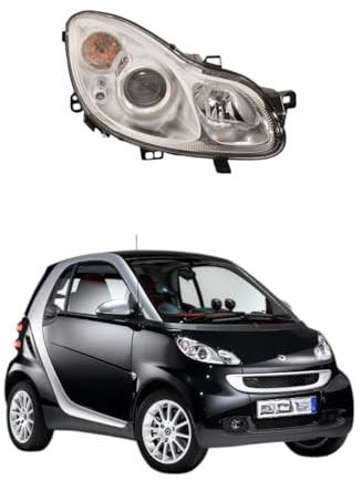 RAEM RICAMBI AUTO Faro Proiettore Anteriore H7 per FORTWO 451 2007-2014 con Motore Elettrico - Compatibile, non originale (Destro - Lato Passeggero)