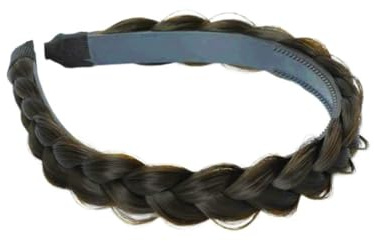 Haarreif Geflochten Haare, Geflochtener Haarreif, Geflochtenes Hairband, Haarreifen Damen, Braided Hairpiece Messy Wide 2 Strands Fluffy Braids Wig with Tooth Women Headband Hair Bands