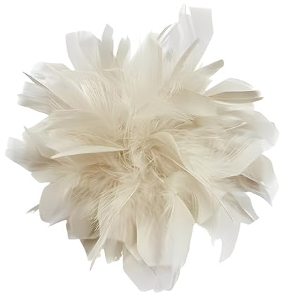 Elegante broche de flores de plumas, pin de solapa grande de 20 cm para mujeres y hombres, ramillete de tela para fiesta de boda, chal floral dramático, traje de vestir, accesorios de ropa, regalo de