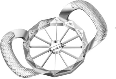 Stainless Steel 12-Blade Apple Corer & Slicer - kitchen tool cores, slices, and pits apples in one motion for perfect wedges, ideal for baking, salads, and healthy snacks.