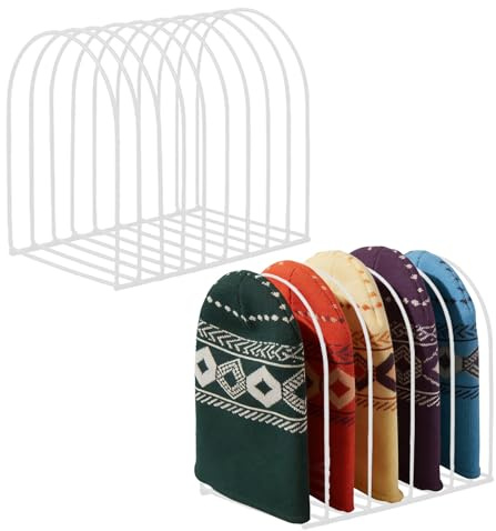 Supporto per cappello: soluzione di archiviazione per maglieria multi-slot, configurazione compatta da appendere alla parete, struttura di supporto a contatto morbido, concetto pratico di