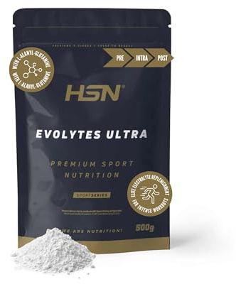 HSN Evolytes Ultra Electrolitos en Polvo Sin Sabor | 500g | Sales Minerales para Deportes de Resistencia | Con L-alanil-L-glutamina | Bebida Reposición Electrolítica | No Incluye Dosificador