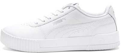 PUMA Damen Carina L Sneakers, Puma White-Puma White-Puma Silver, 41 EU
