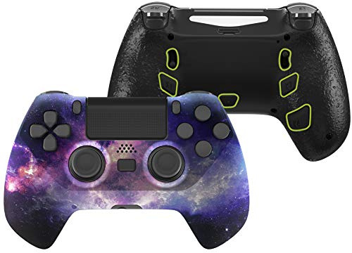eXtremeRate DECADE Tournament Controller(DTC) Actualización Kit para ps4 JDM-040/050/055 Control Actualización Board&Carcasa Ergonómica&Botones Traseros&Gatillos Stops-No Incluye Mando(Galaxia Nebula)