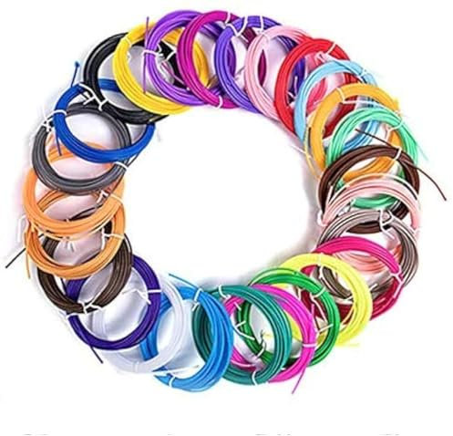 3D-Filament PLA, 3D-Feder, 10 Farben, 1,75 mm, 5 m, jede Farbe, geeignet für die meisten 3D-Federn und 3D-Drucker, 3D-Druckmaterialien, für 3D-Drucker