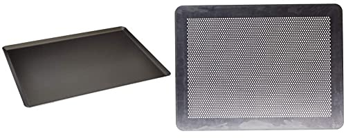 DE BUYER -7368.40 -plaque alu perforee plate 40x30cm & 8161.40 -plaque patissiere choc alu. 40x30cm