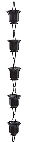 YARNOW 1stk Regenkette Für Den Garten Japanische Regenrinne Kette Regenketten Für Geschmückt Regenkette Aus Metall Regen Catcher Kette Druckguss Aus Aluminiumlegierung Träne Ornament