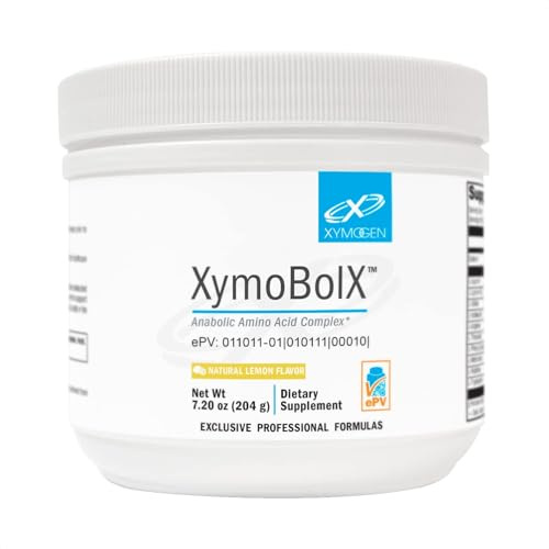 XYMOGEN XymoBolX - Amino Acids - BCAA Powder to Support Muscle Recovery - L-Arginine, L-Leucine, L-Methionine & L-Tryptophan - Gluten-Free, Vegan & Non-GMO - Lemon Flavor - 30 Servings