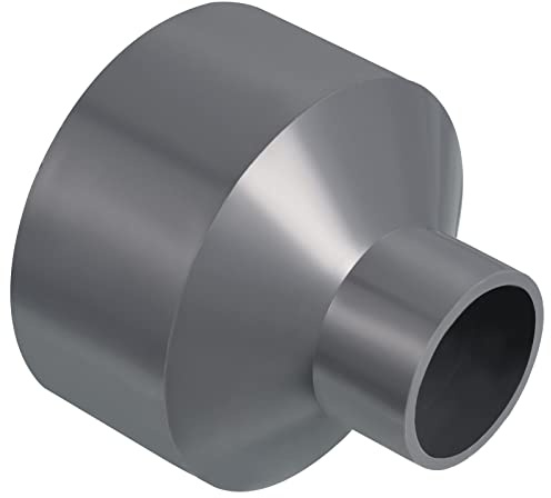 PATIKIL PVC Réducteur Tuyau Raccord 90x40mm Droit Couplage Gris