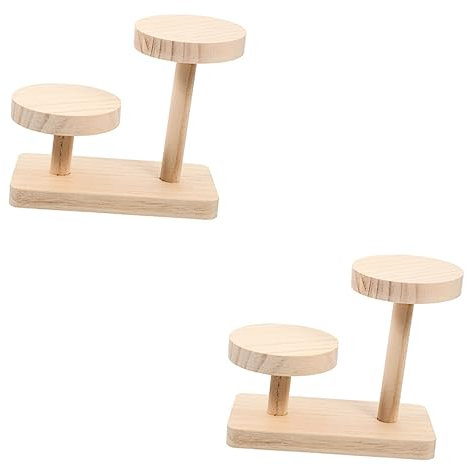 Cabilock 2stücke Holz Schmuckständer Und Kuchenständer Multifunktionaler Mehrstöckiger Displayständer Für Und Desserts Für Hochzeiten Partys Und Besondere Anlässe