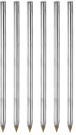 sourcing map 6Stk Wolfram Karbid Spitze Reißnadel Medium Legierung Radierung Gravur Stift für Metall Glas Keramik Marmor