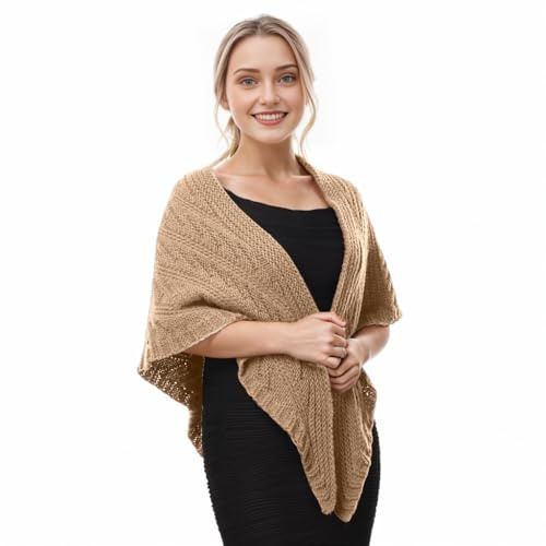 ANDHOM Damen Pullover, Halstuch, Umhang Pullover, Halstuch, Umhang