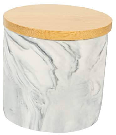 MAGICLULU Salt Rack Storage Tank Ceramic Jar for Countertop Food Storage Airtight Seal for Salt Grains and Spices for Kitchen Dining Scenario
