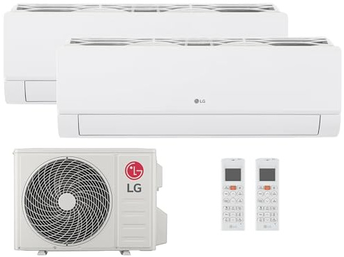 LG Aire Acondicionado Multisplit Libero Smart WiFi 9000+9000 Btu, Climatizador DualCool Inverter R32, Bomba de Calor A+++ A+, 2 Unidades Interiores