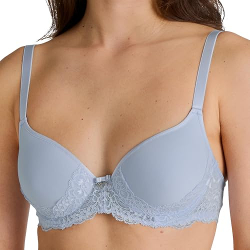 CALIDA Sensual Secrets Spacer, Reggiseno da Donna, Spalline Regolabili, con Dettagli in Pizzo, Coppe Sagomate, New Harmony Blue, 5A