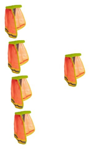 KONTONTY 5st Reflektierende Sonnenschutz-hutabdeckung Nackenschutz Für Schutzhelm Hut Reflektierende Abdeckung Schutzhelm Schatten Helm Reflektierende Abdeckung Helmvisier Orange Netzstoff