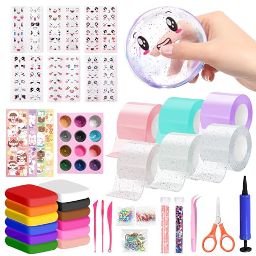 Giugio Set de 70 piezas de cinta adhesiva Nano Tape Bubbles, juego de cinta adhesiva de doble cara para manualidades DIY, cinta adhesiva para crear burbujas, cinta adhesiva de amortiguación hinchable