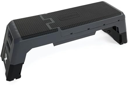 XTREXO Aerobic Step 121,5 x 34,5 cm Für Cardio- und Fitnesstraining Verstellbare Höhe 21-35,5 cm Langlebig aus Polypropylen und TPR Hochwertiger Aerobic Step Grau