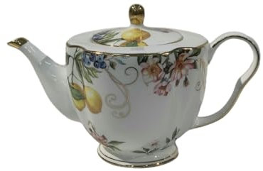 1000 ml/36 once personalità creativa tazza da caffè teiera, set da tè pomeridiano inglese in ceramica vintage - limone fresco - vaso