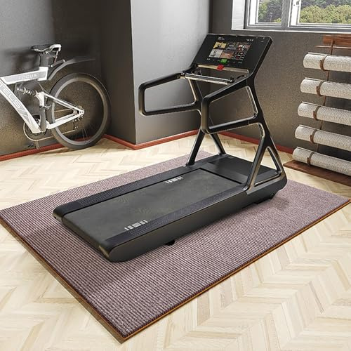 Treadmill Mat - Exercise Equipment Mat with Non-Slip Rubber Base, Polyester Material, Soundproofing, Shock Absorption, Abrasion Resistance - Floor Protector for Treadmill and Exercise Bike