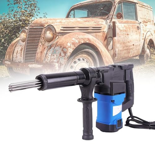 Pistolet De DéRouillage à Aiguilles éLectrique De 1100 W, DéCapeur à Aiguilles Portatif De 4500 Tr/Min, Nettoyeur De Scories De Soudure, Outil D'éBavurage Pour éLiminer La Corrosion.