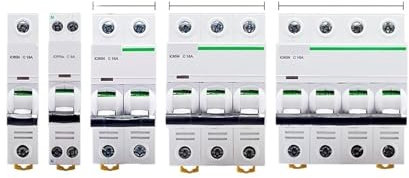 JGGCKNOGG 1 Mini disjoncteur électrique iC65N 1p 2p 3p 4p Type C 1A 2A 4A 6A 10A 16A 20A 25A 32A 40A 50A 63A disjoncteur(2A)