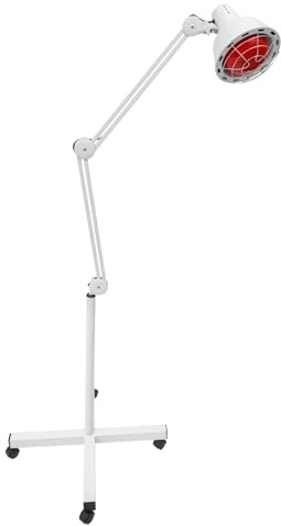 Aangeebone Lampada a infrarossi da 275 W, lampada a infrarossi a infrarossi, rotazione a 360°, lampada a infrarossi indipendente, lampada termica con treppiede e ruote, per alleviare l'affaticamento