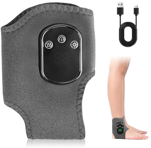 Fußmassagegerät Elektrisches, 3-in-1 Foot Massager, Wiederaufladbare Fußgelenk-Massage, Fussmassage Ankle Massagers Fußmassager mit 3 Modi und 5 Wärmestufen, für Zuhause oder Büro