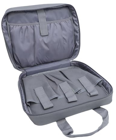Yunseity Borsa da Viaggio Borsa da Trasporto Portatile in Tessuto Oxford Resistente All'acqua per Kit Mini Piatto, da Viaggio da Esterno con 4 Tasche per Adattatore Router Via Cavo, Design Antiurto
