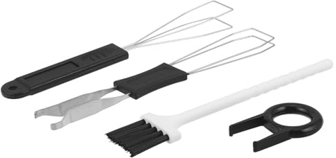 ROMISBABA Mechanischer Tastenkappenabzieher Metall Satz mit Reinigungsbürste Ergonomisches Werkzeug für Tastaturschalter Demontage und Selbstgemacht Tastaturwartung
