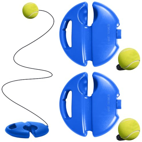 lulupureclean Tennis Trainer Ball with String Set, 2026 Upgrade Tennis Practice Kit for Home, Portable Tennis Rebounder for Outdoor Backyard, Solo Tennis Trainer for Beginners (1 Round)