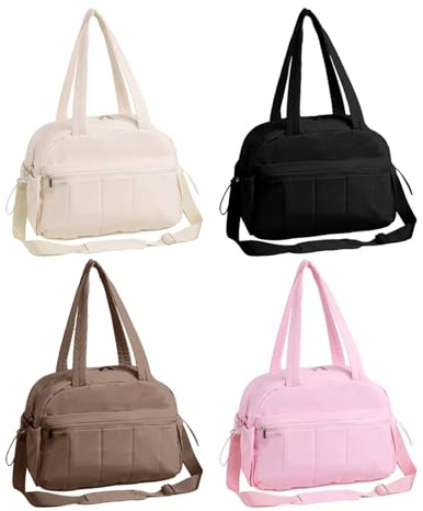 LIUHLFSR Gesteppte Puffer-Reisetasche mit Nassfach, Weekender-Übernachtungstasche, große Turnbeutel-Umhängetasche for Frauen auf Reisen Für Reisen oder Fitness(Beige)