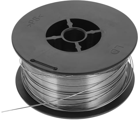 Mig Schweißdraht aus Kohlenstoffstahl, 0, 8mm, 1kg, Silber | Gasloser Fülldraht, Volle Schlackendeckung und Leichte Entfernung, für Fertigung und Strukturarbeit