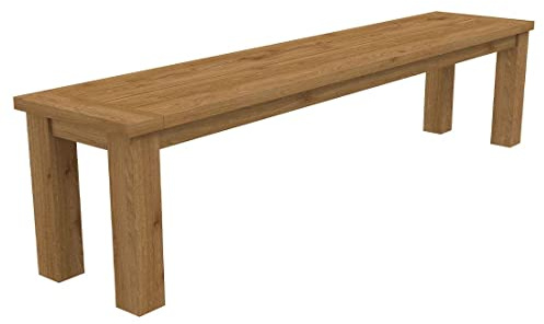 OUTLIV. Sitzbank Oxford, Teakholz Recycled, wetterfest, 4-Sitzer, Unikat, witterungsbeständig, natürliche Holzmaserung, langlebig, 190 cm