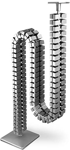 Oskar Lehmann Kabelführung Kuba Slim Line, quadratisch, Länge: 1260 mm, Kabelrohr, silberfarben