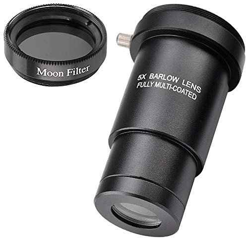 Starboosa Barlowlinse und Mondfilter-Set für Teleskopokulare, 3,2 cm, 5-Fach