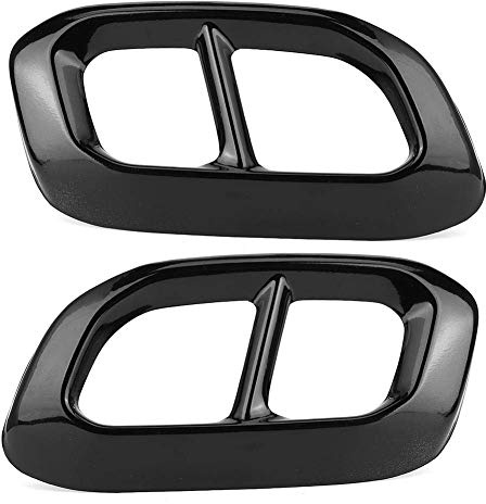 Cubierta de tubo de escape, Yctze 2 piezas de acero inoxidable con ranura trasera 4 salidas ajuste para GLC GLE GLS W167 X253 X167 2020 Gle accesorios de escape 2021 x167