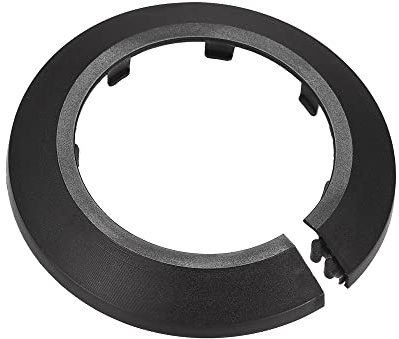 sourcing map Rohrabdeckung, Dekoration, 63 mm, PP-Kunststoff, Rosette, Wasserrohr-Abflussleitung, Schwarz, 10 Stück
