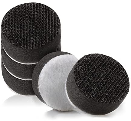 LEONTOOL 5 Pack 1 Inch Hook and Loop Soft Foam Buffering Pad, Sponge Cushion Buffer Backing Pad No Hole, 25 mm for Sanding Pad