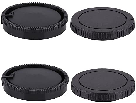 Vordere Gehäusekappe + hintere Objektivdeckelabdeckung, kompatibel mit Sony Alpha A-Mount/Minolta AF Mount Fit A58 A99 A99II A350 A33 A77 Kamera (2 Stück)